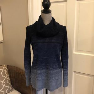 Theory Navy Cowl Neck Sweater
